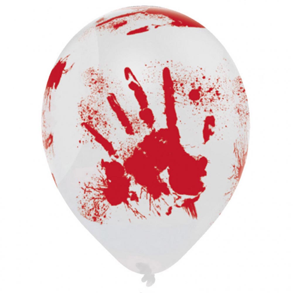 Blodige Halloween Balloner – 6 stk. til Uhyggelig Fest!