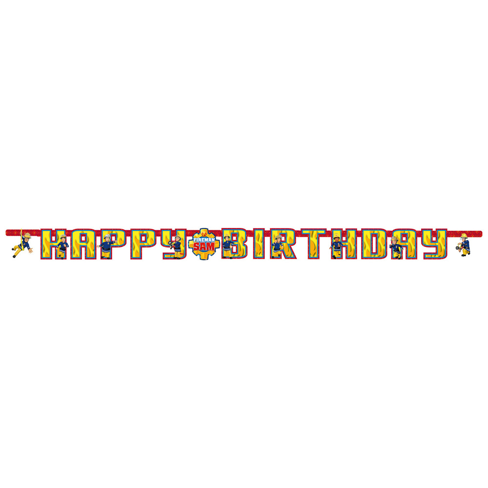 Brandmand Sam Fødselsdagsbanner – Festlig Dekoration 1,8 m