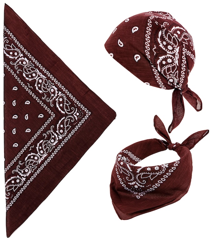 Brun Bandana 55 x 55 cm til Temafest - Få den Rette Stemning!