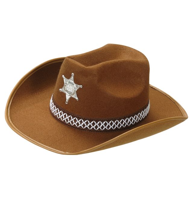 Brun Sherif Cowboy Hat til Temafest – Skab den Rette Stemning!
