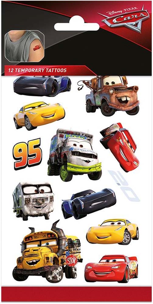 Cars Tatoveringer - 12 Stk til Børnefødselsdag Fest!