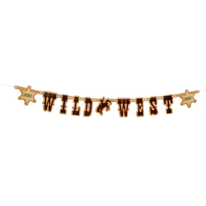 Cowboy Vilde Vesten Papir Guirlande - Festlig Dekoration