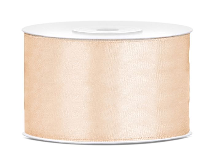 Creme Satinbånd 38 mm x 25 m - Perfekt til udsmykning!