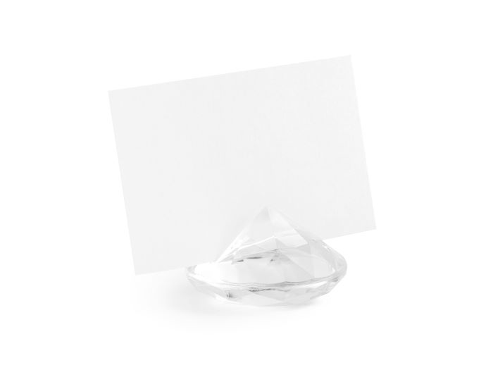 Diamantformet Bordkort Holder - Klar Farve (10 stk)