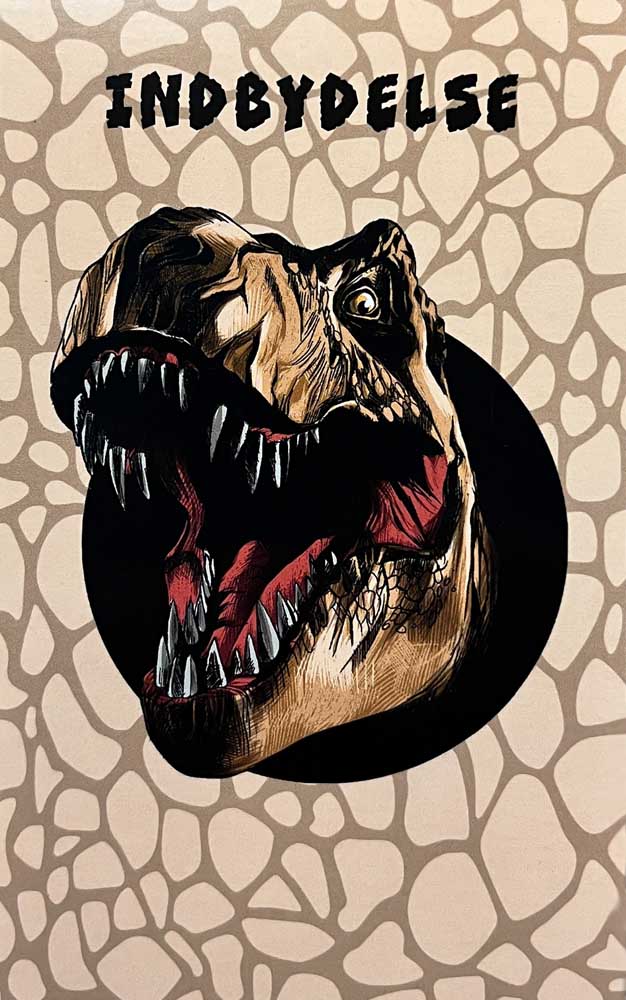 Dinosaur Indbydelser - 5 stk. T-Rex til Børnefest
