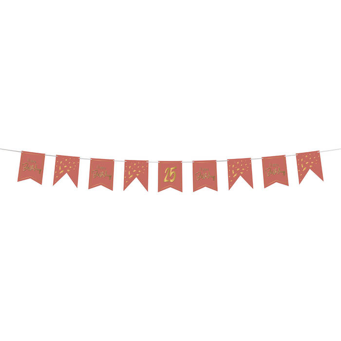 Diy Happy Birthday Guirlande Golden Dusk