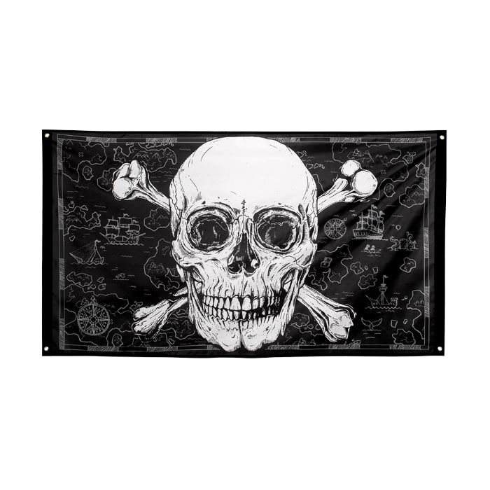 Dødningehoved Banner med Skib - Perfekt til Fest!