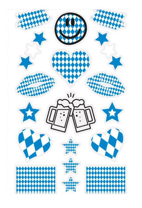 Falske Tatoveringer til Oktoberfest - 12 stk. Feststemning!