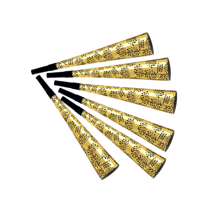 Fest Trompeter til Nytår - Guld 6 stk.