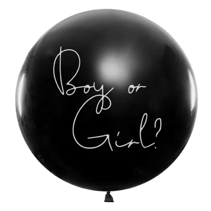 Gender Reveal Ballon Dreng     Sort