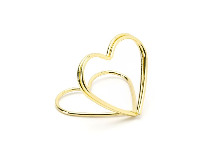 Guld Hjerte Bordkortholdere - Særligt Tilbud!
