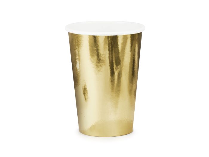 Guld Papkopper - 6 stk. til festlige lejligheder