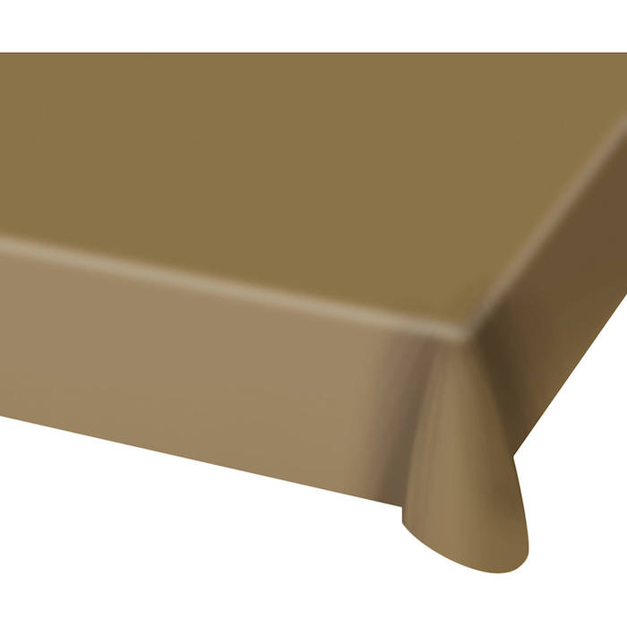 Guld Plastik Dug til Fest 130x180 cm - Gør Din Fest Speciel