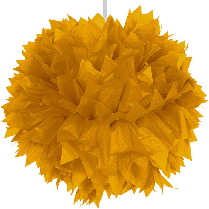 Guld Pompom 30 cm - Perfekt til festlige anledninger!