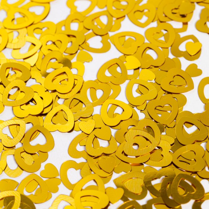 Guld Udhulet Hjerte Bordkonfetti 14