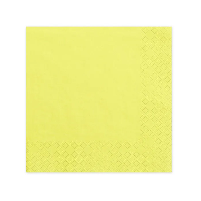 Gule Servietter 20x 33x33