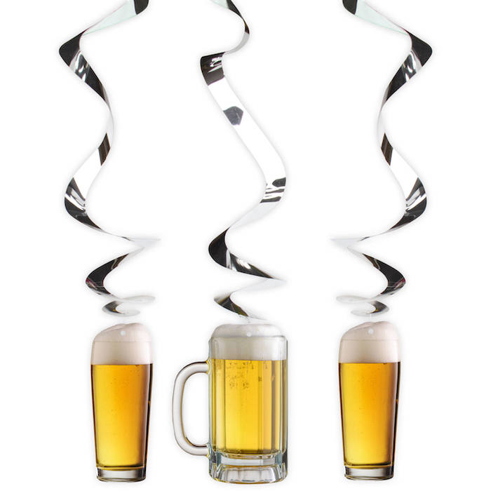Hængende ølglas til Oktoberfest - 3 stk.
