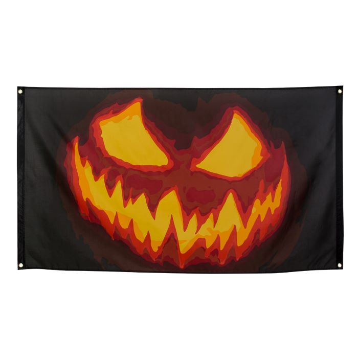 Halloween Græskar Banner i Polyester - Festlig Dekoration
