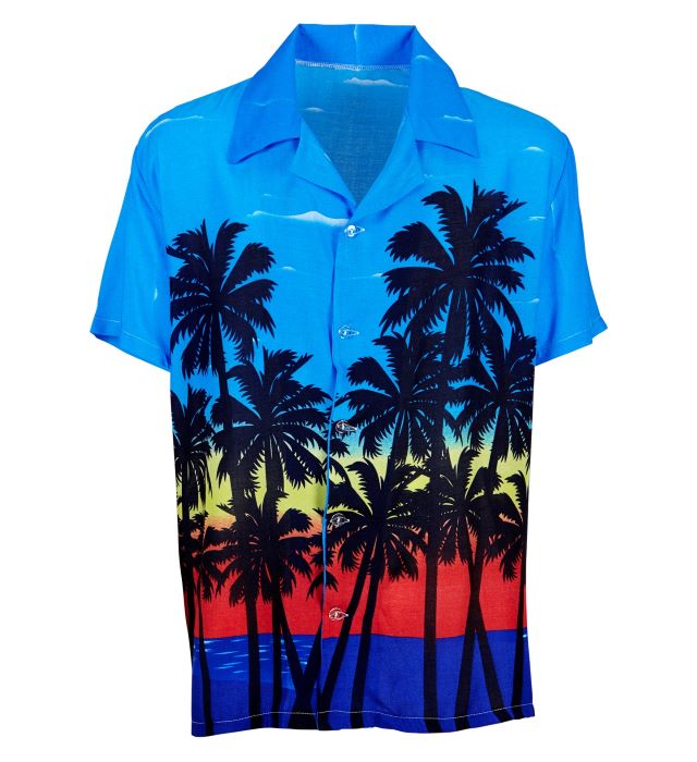 Hawaii Strand Skjorte med Palmetræer - Fantastisk Tilbud!