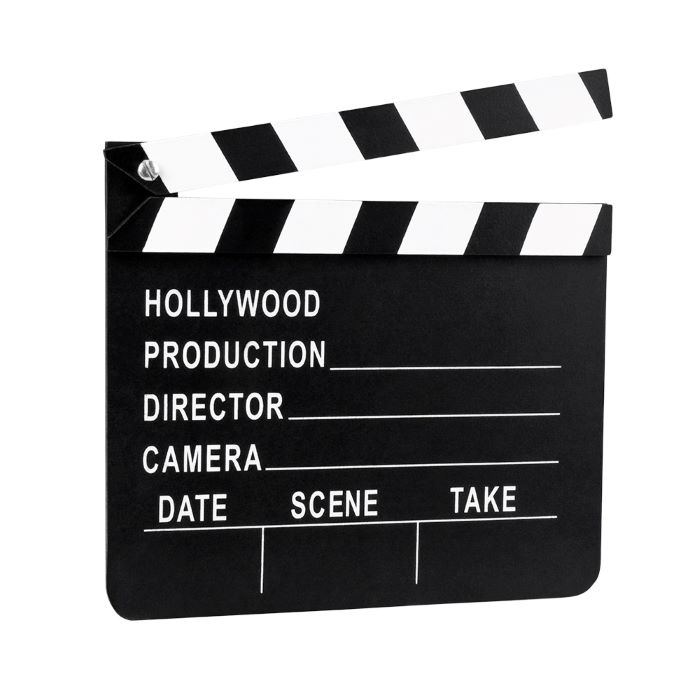 Hollywood Film Klaptræ 20x18 cm til Temafest