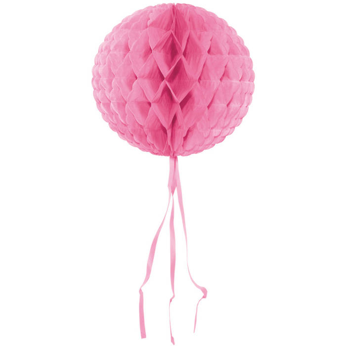 Lyserød Honeycomb 30 cm til festlige anledninger