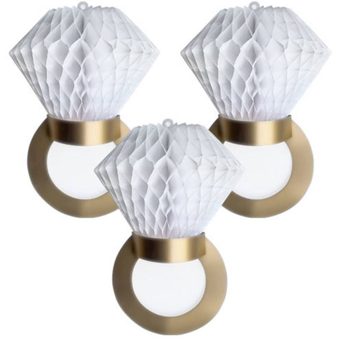 Honeycomb Ringe 3x 28 cm til Festligheder