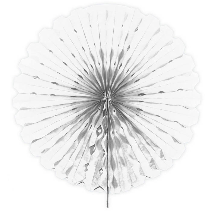 Hvid Honeycomb Vifte - Perfekt til Festen!