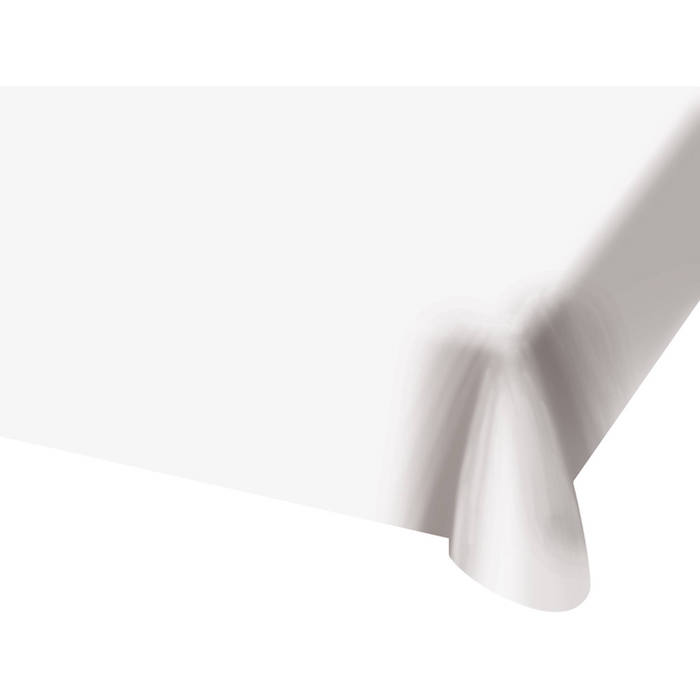 Hvid Plastik Dug 130 x 180 cm til Festlige Anledninger
