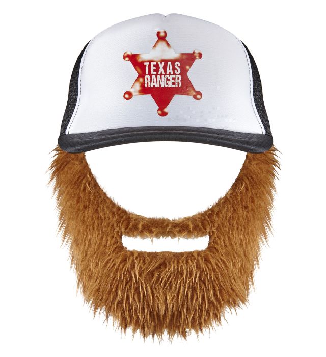 Kasket med Skæg - Texas Ranger USA Tilbud!