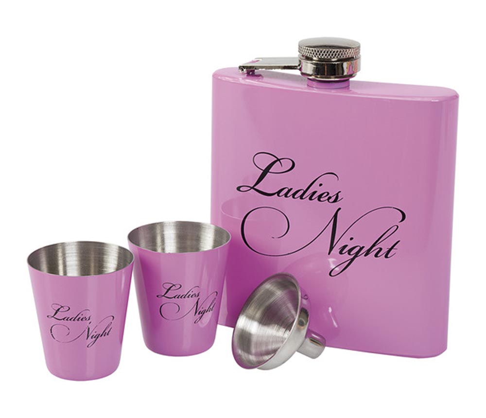 Lommelærke Gavesæt med Pink Stålglas – Ideel Gaveidé!
