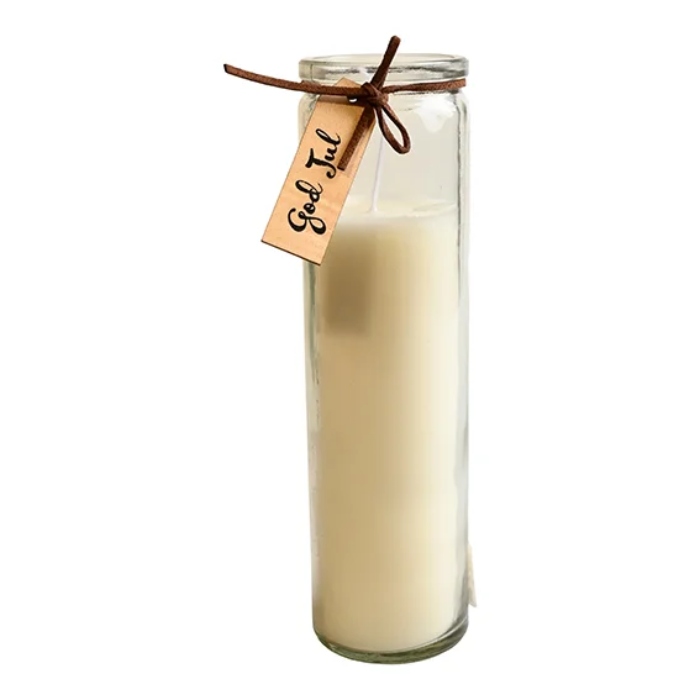 Lys i Glas med God Jul Motiv - Perfekt Julegave!