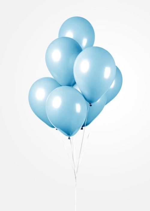 Lyseblå Balloner - 50 stk. til Festen!