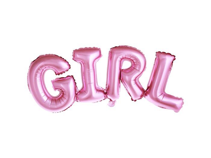 Lyserød Girl Folieballon - Perfekt til fest!