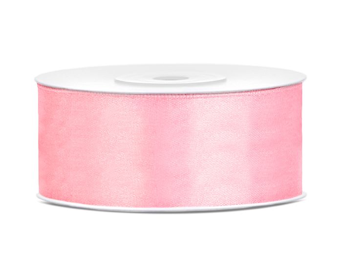 Lyserødt Satinbånd 25 mm x 25 m - Udsmykningsfavorit!