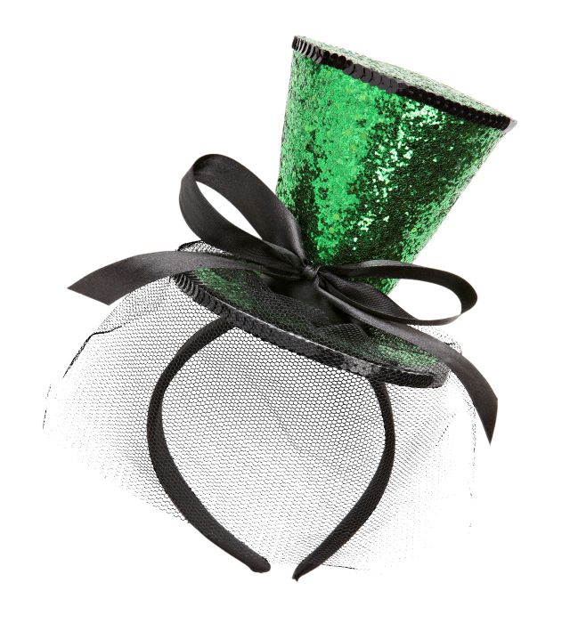 Mini Glitter Hat i Grøn til Festlige Anledninger