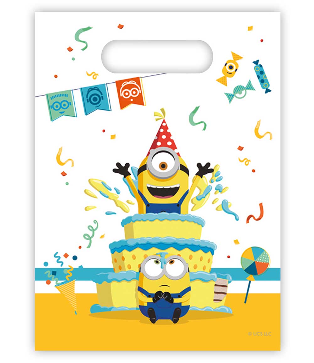 Minions Slikposer til Børnefødselsdag – 6 Farverige Poser