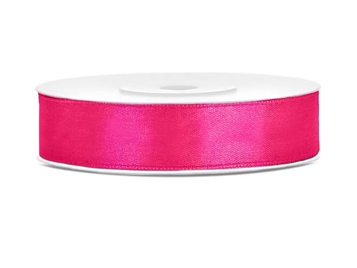 Mørk Pink Satinbånd 12mm x 25m - Perfekt til Festpynt!