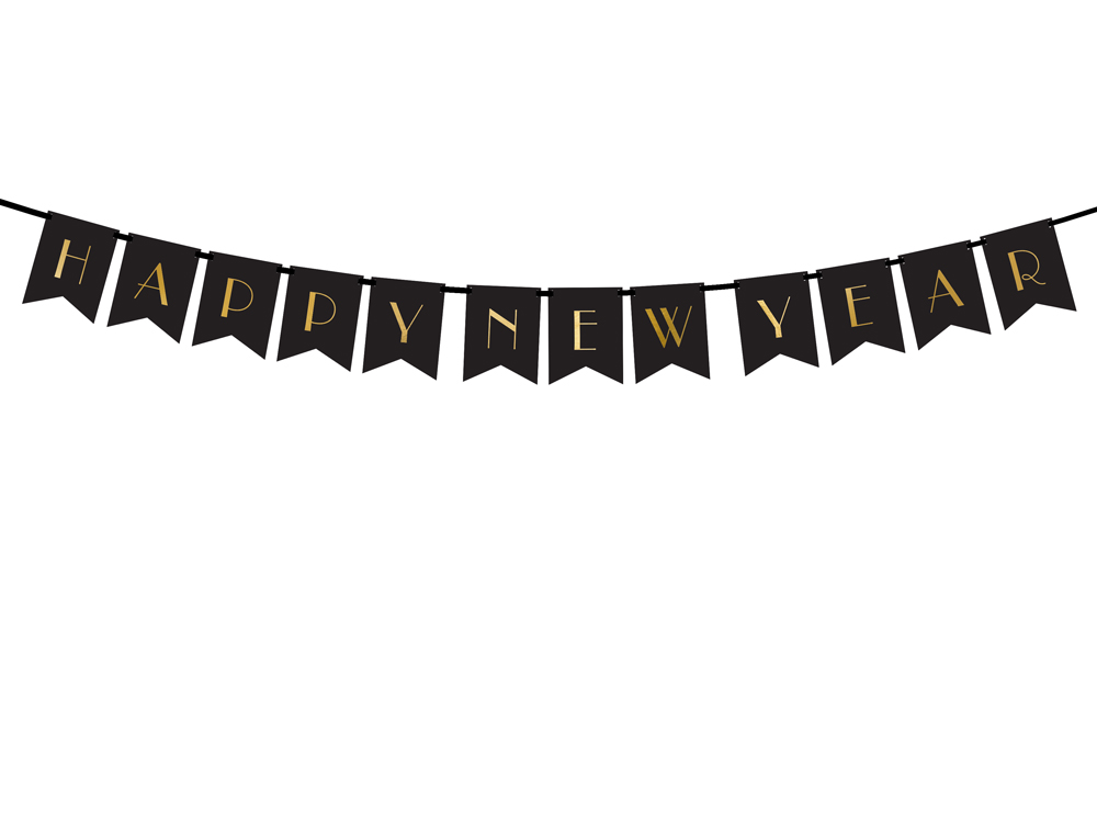 Nytårs Banner "Godt Nytår" – Elegant Pynt til Fejringen