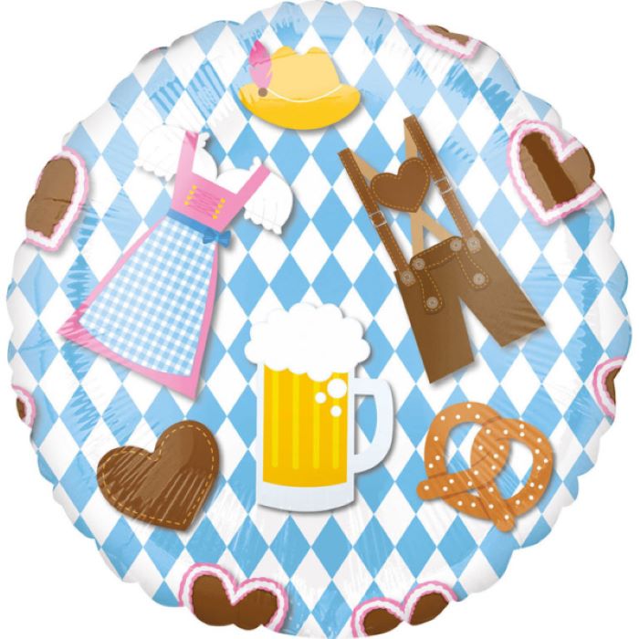 Oktoberfest Folieballon med Motiver - Festlig Dekoration