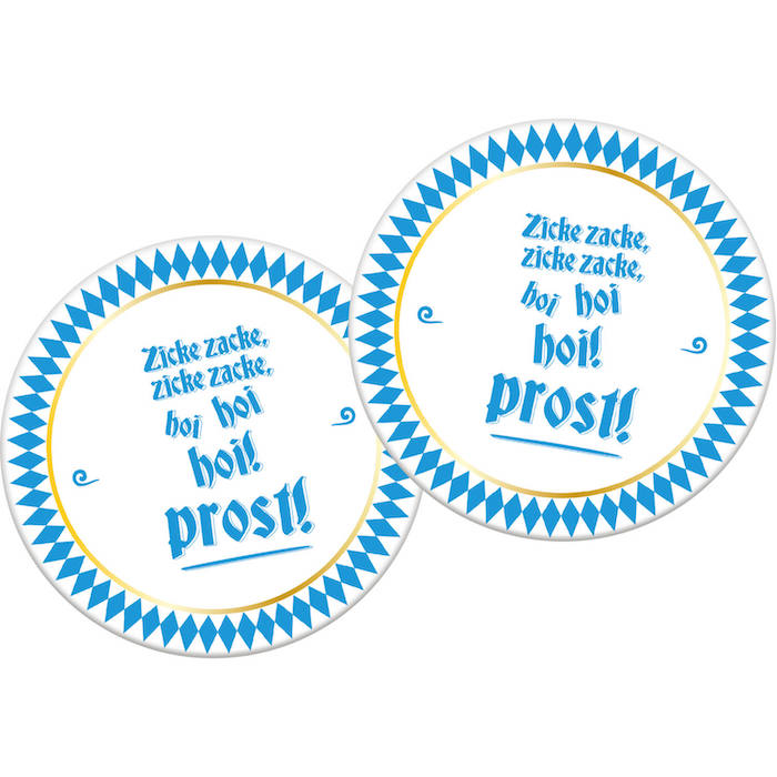 Oktoberfest ølbrikker - Sæt med 6 stk. til fest!