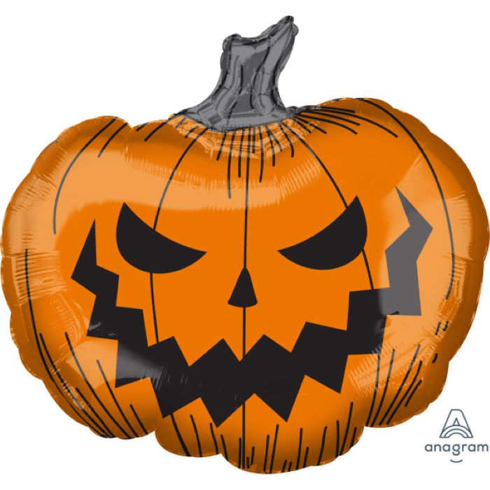 Ond Halloween Græskar Folieballon - 73 cm til Festen