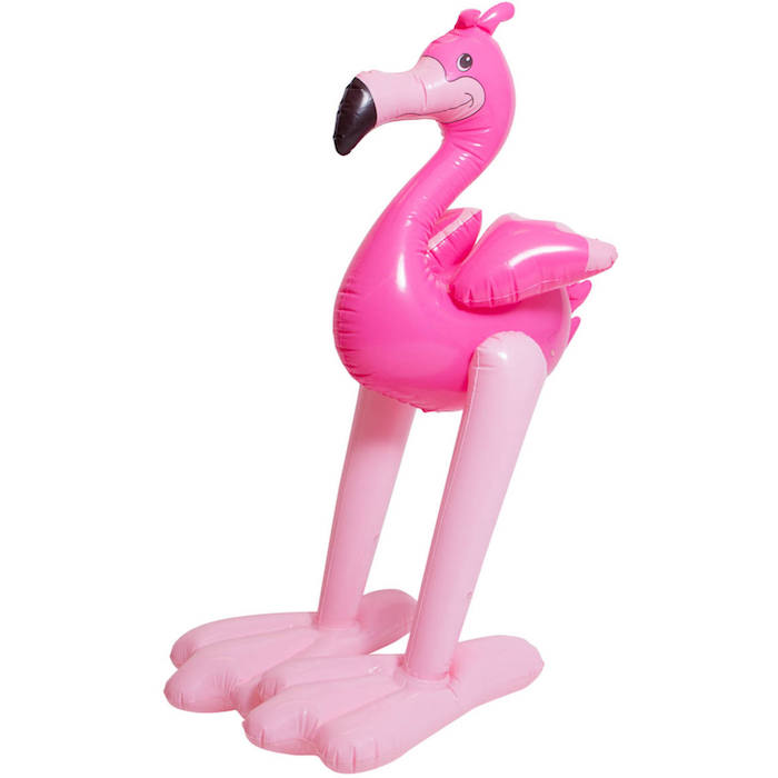 Oppustelig Flamingo - Perfekt til Hawaii Tema Fest!