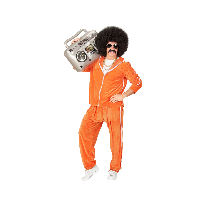 Orange Retro Joggingkostume til Mænd - Black Friday Tilbud!