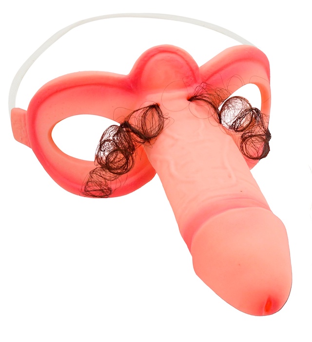 Penis Maske Med Hår - Sjovt Tilbehør til Fester