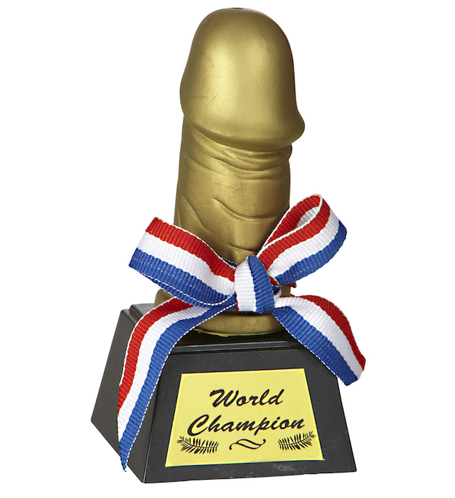 Penis Pokal "Verdensmester" - Perfekt til fest!