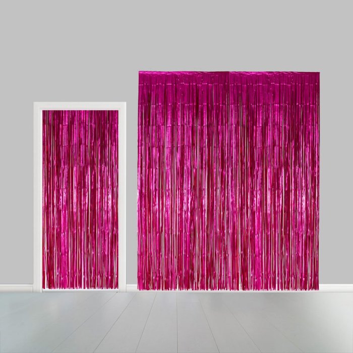 Pink Glimmerforhæng - Perfekt til festlige anledninger!