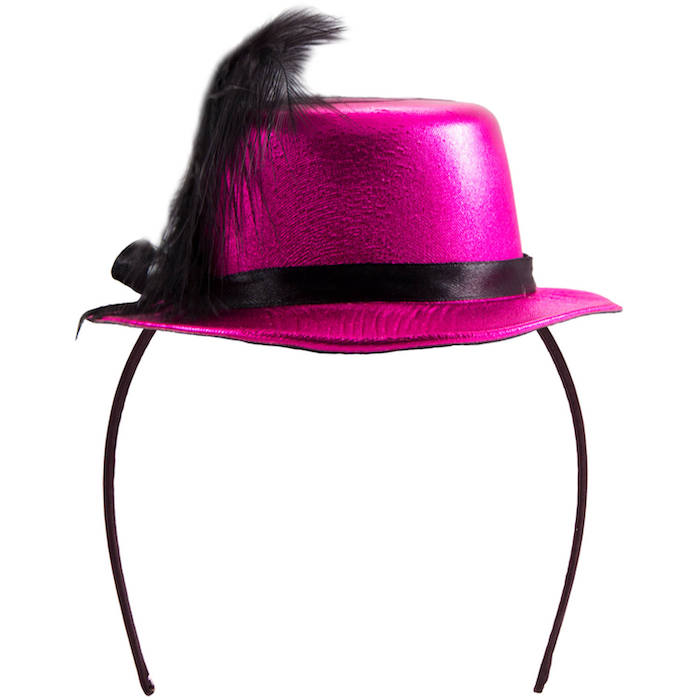 Rosa Metallisk Mini Top Hat - Fantastisk Festtilbehør!