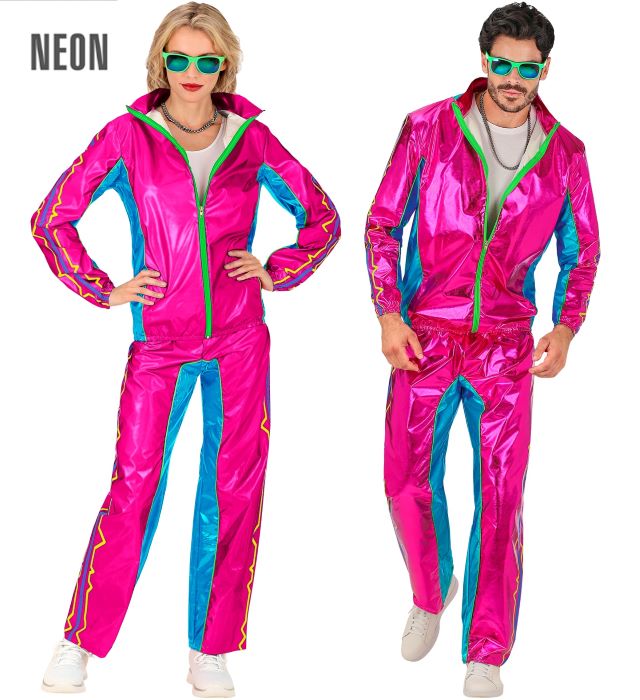 Pink Retro Disco Træningsdragt - Festlige Dele på Udsalg