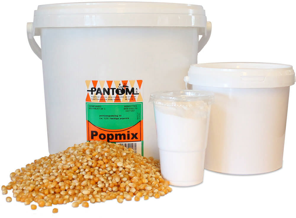 Popcorn Popmix 250 Portioner med Majs og Kokosolie