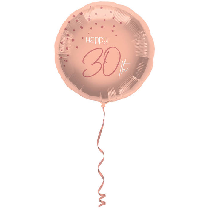 Quot Happy 30th Quot  Folie Ballon Rosa 45